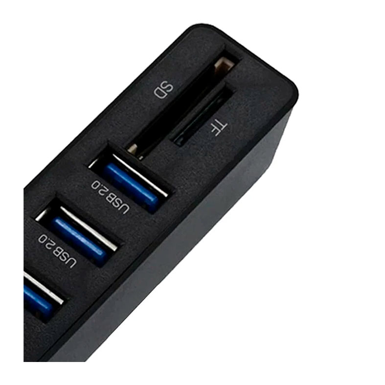 Hub ELG 5 em 1, Entrada USB, 3 Portas USB-A, 1 Porta Mini SD, 1 Porta Micro SD, Preto, HUB51SD-V2 - miniatura 4