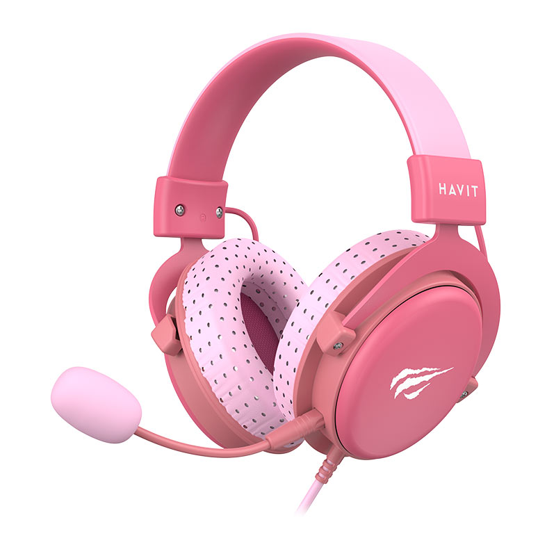Headset Gamer Havit H2015d, Multiplataforma, Drivers 50mm, Rosa, HVGMH-H2015D-PK - imagem 1