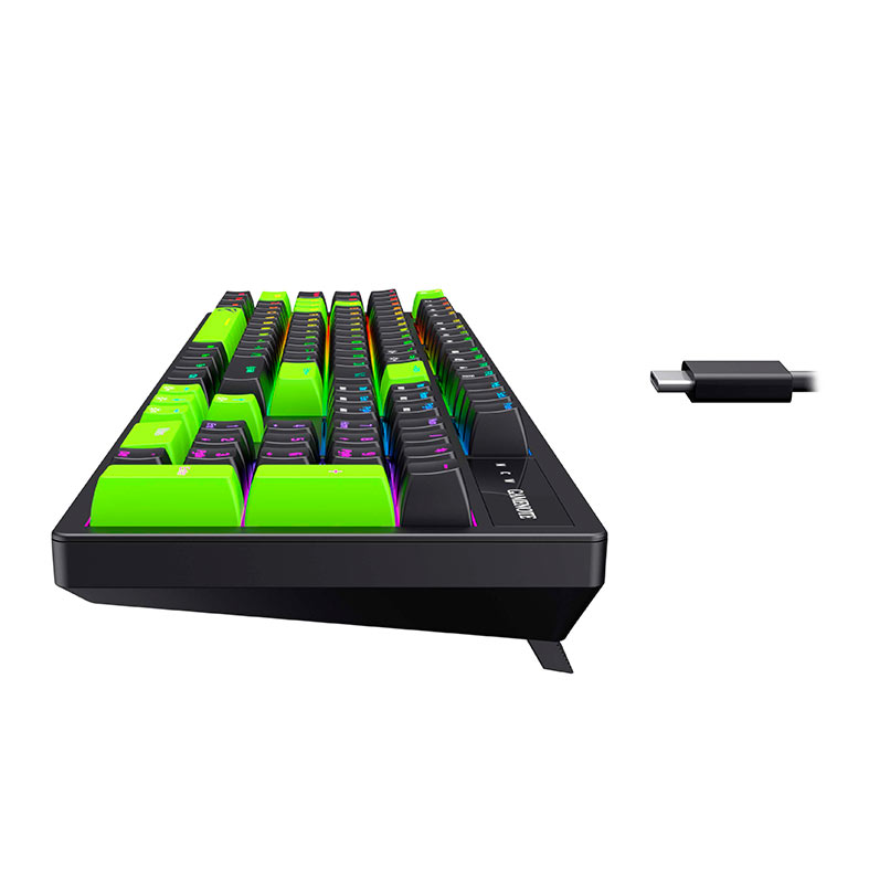 Teclado Mecanico Havit KB893L, RGB, Switch Azul, Preto e Verde, HVKB-KB893L-BN - miniatura 5