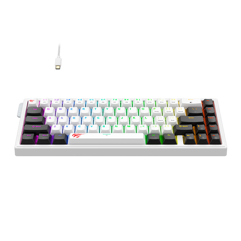 Teclado Mecanico Havit KB900L, 75%, RGB, Switch Hall Effect Magnetico, Branco e Preto, HV-KB900L - miniatura 4