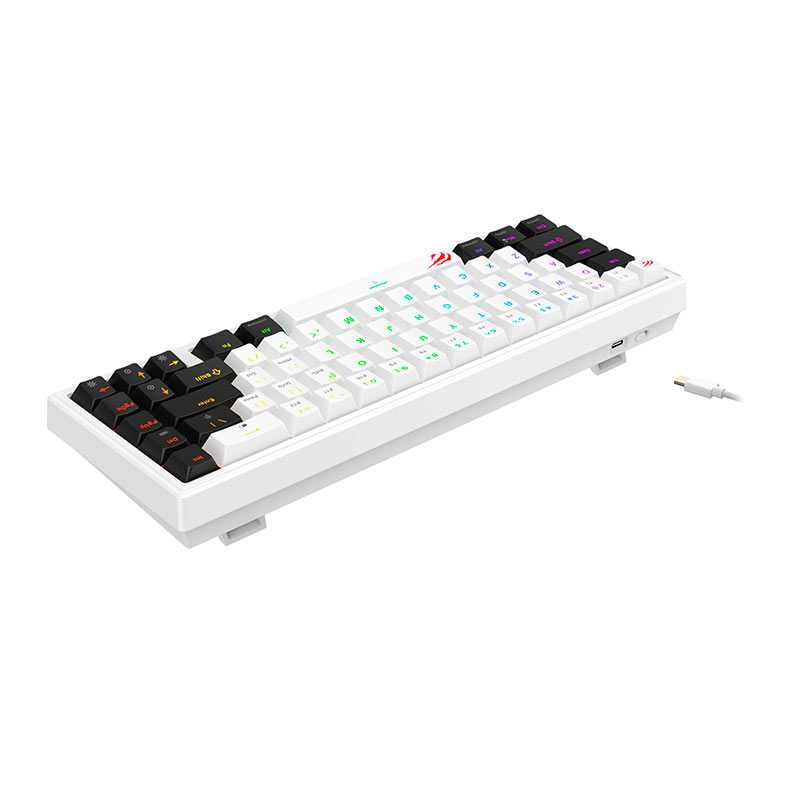 Teclado Mecanico Havit KB900L, 75%, RGB, Switch Hall Effect Magnetico, Branco e Preto, HV-KB900L - miniatura 6