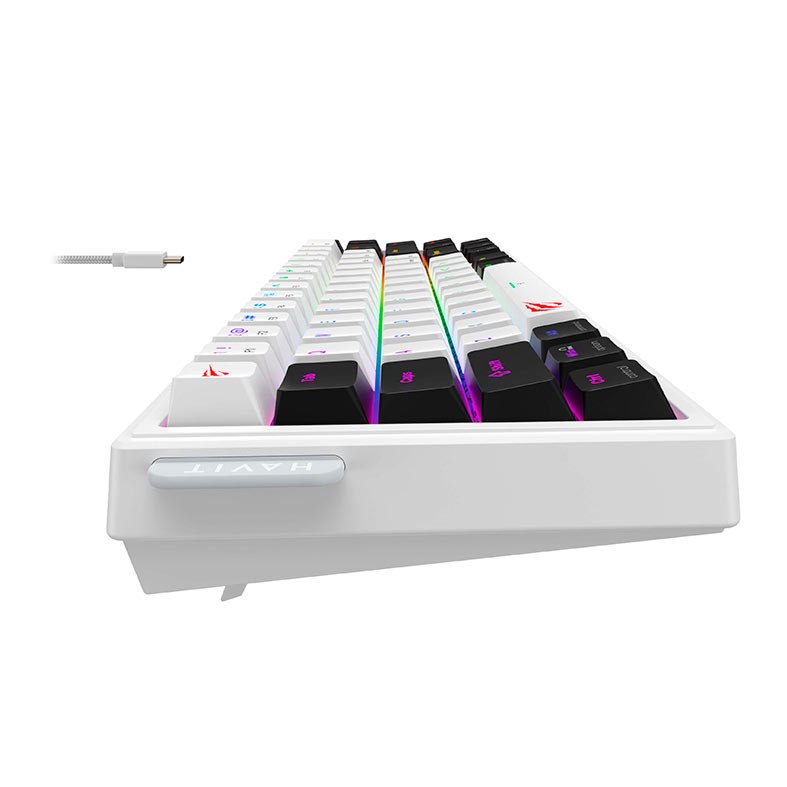 Teclado Mecanico Havit KB900L, 75%, RGB, Switch Hall Effect Magnetico, Branco e Preto, HV-KB900L - miniatura 5