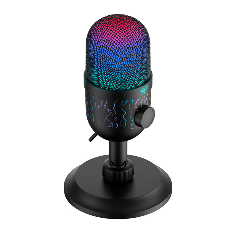 Microfone Havit Gamenote GK52, RGB, USB, Preto, HVGK-GK52-BK - miniatura 4