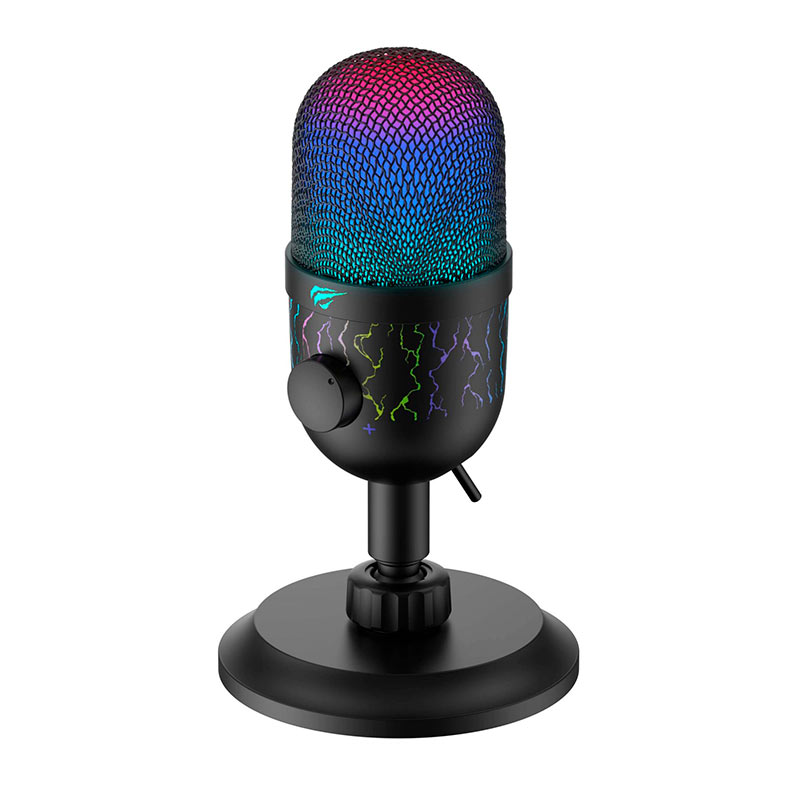 Microfone Havit Gamenote GK52, RGB, USB, Preto, HVGK-GK52-BK - miniatura 5