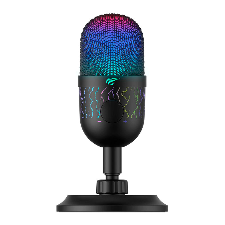 Microfone Havit Gamenote GK52, RGB, USB, Preto, HVGK-GK52-BK - imagem 1
