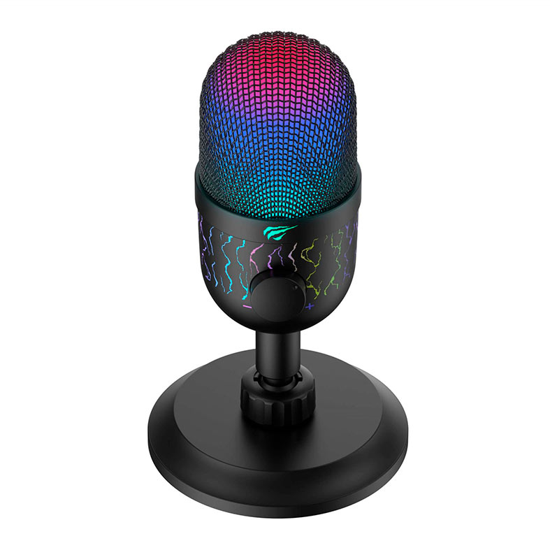 Microfone Havit Gamenote GK52, RGB, USB, Preto, HVGK-GK52-BK - miniatura 3