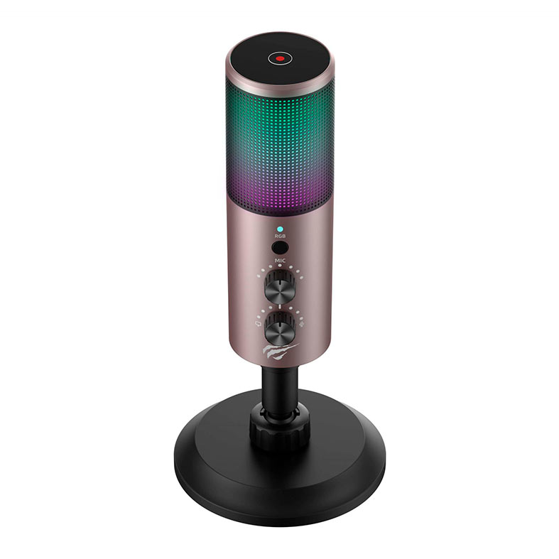 Microfone Havit Gamenote GK61, RGB, USB, Preto, HVGK-GK61-BO - miniatura 3