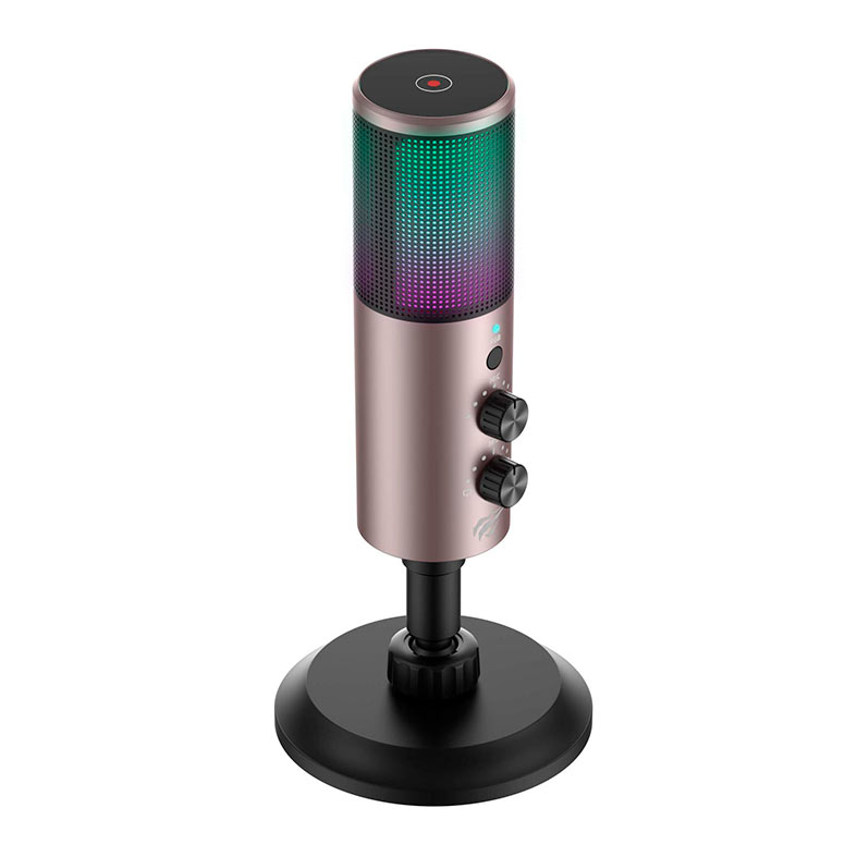 Microfone Havit Gamenote GK61, RGB, USB, Preto, HVGK-GK61-BO - miniatura 4