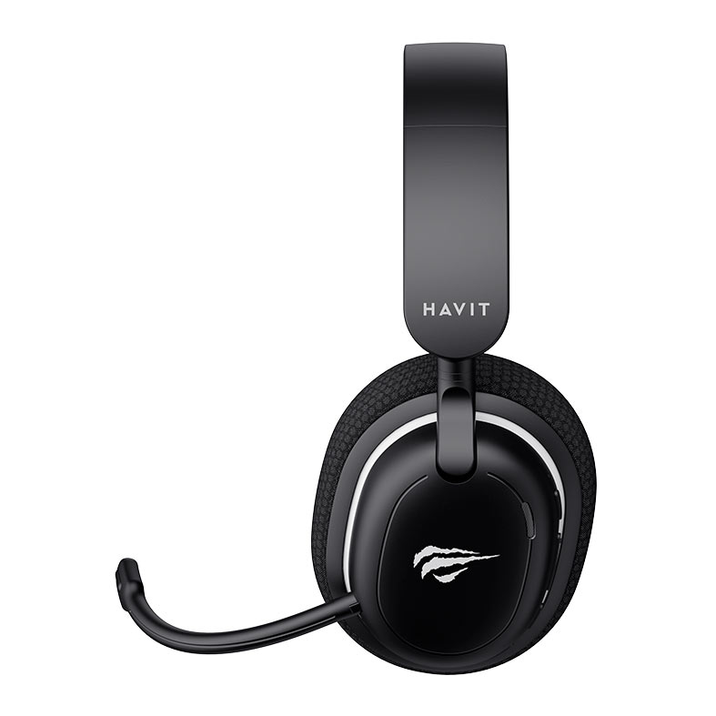 Headset Gamer Havit Fuxi H7SE, Drivers 40mm, Bluetooth, Preto e Branco, HVGMH-FUXI-H7SE-BW - miniatura 4