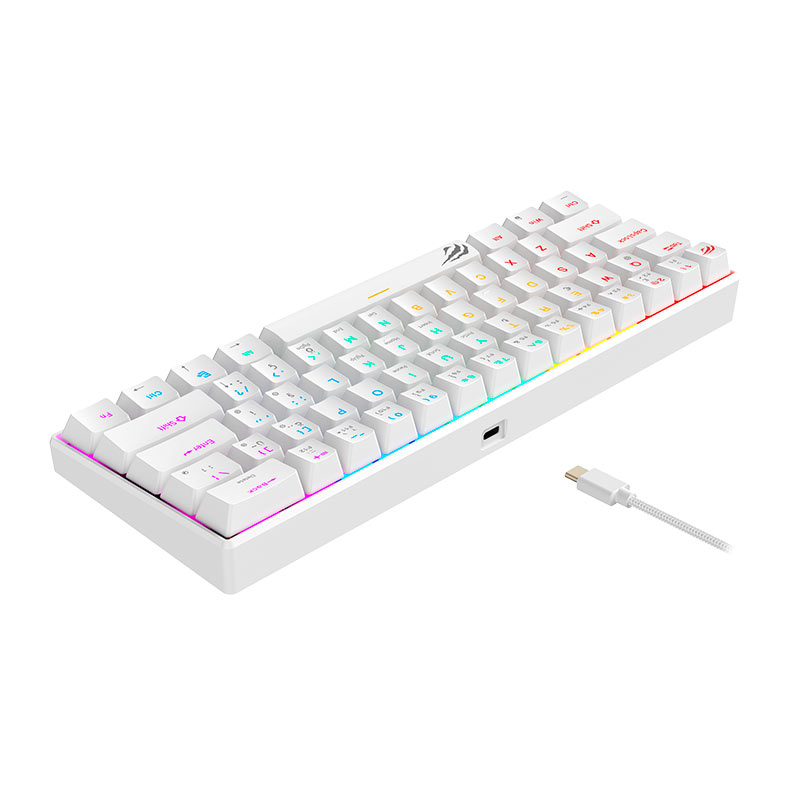 Teclado Mecanico Havit KB903L, RGB, Switch Vermelho, Branco, HVKB-KB903L-WH - miniatura 5
