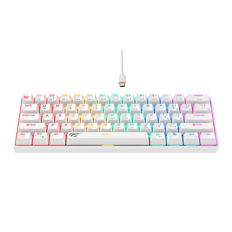 Teclado Mecanico Havit KB903L, RGB, Switch Vermelho, Branco, HVKB-KB903L-WH - miniatura 4