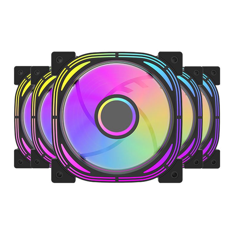 Kit Ventoinhas Aigo DarkFlash Infinity 24se, A-RGB, 5x120mm, Preto, INF24se5in1-BK - imagem 1