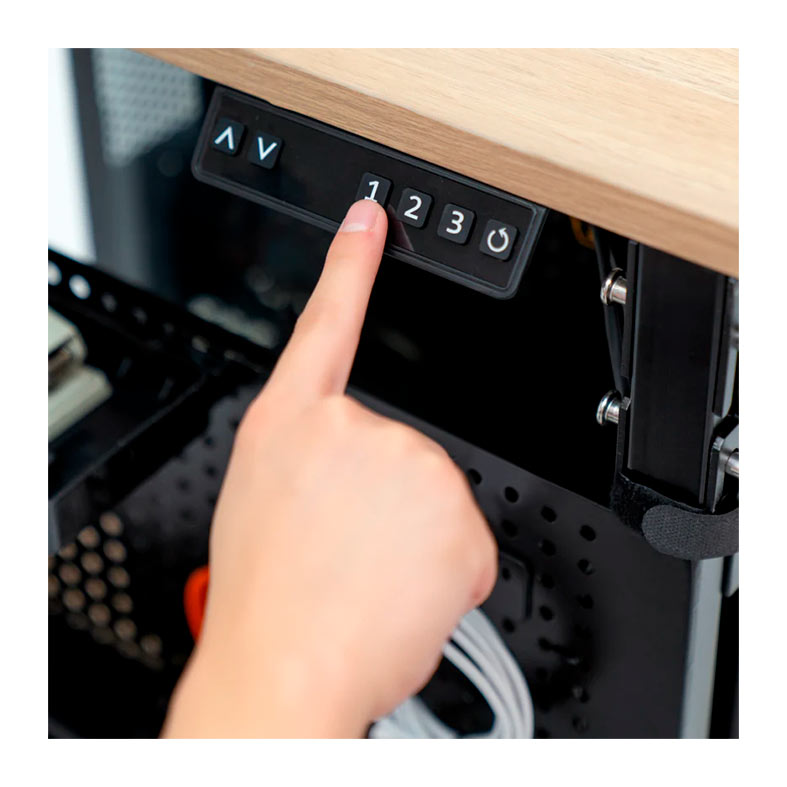Suporte Movel Para Gabinete e Monitor Com Mesa Flutuante Ingrem, Com Regulagem, Eletrico, Com Rodas, Preto, ING-DESK-BL01 - miniatura 6