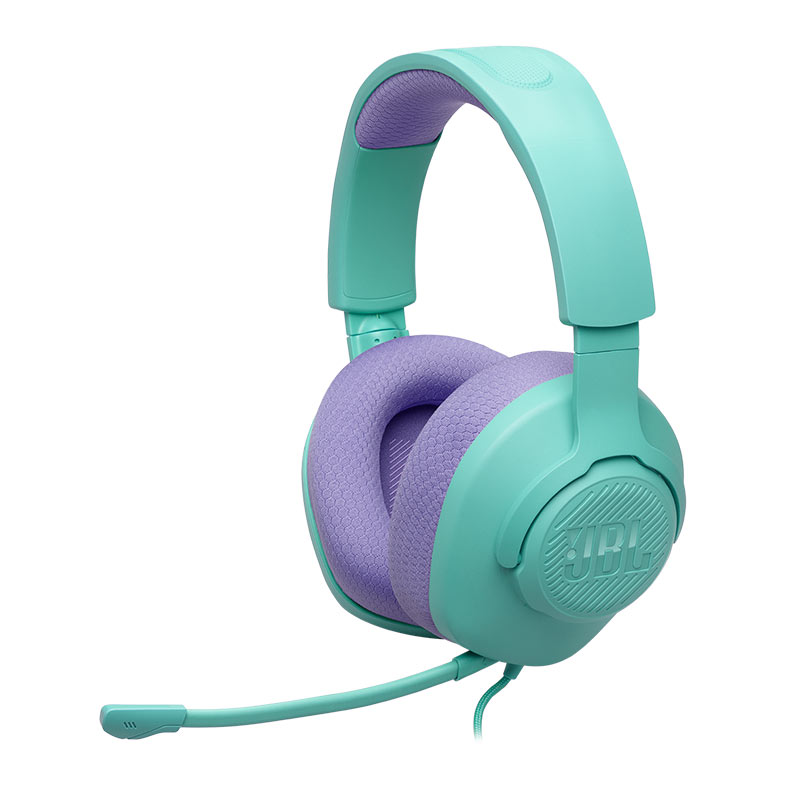 Headset Gamer JBL Quantum 100M2, Drivers 40mm, Ciano e Roxo, JBLQTUM100M2CYN - miniatura 3