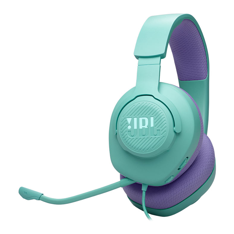 Headset Gamer JBL Quantum 100M2, Drivers 40mm, Ciano e Roxo, JBLQTUM100M2CYN - imagem 1