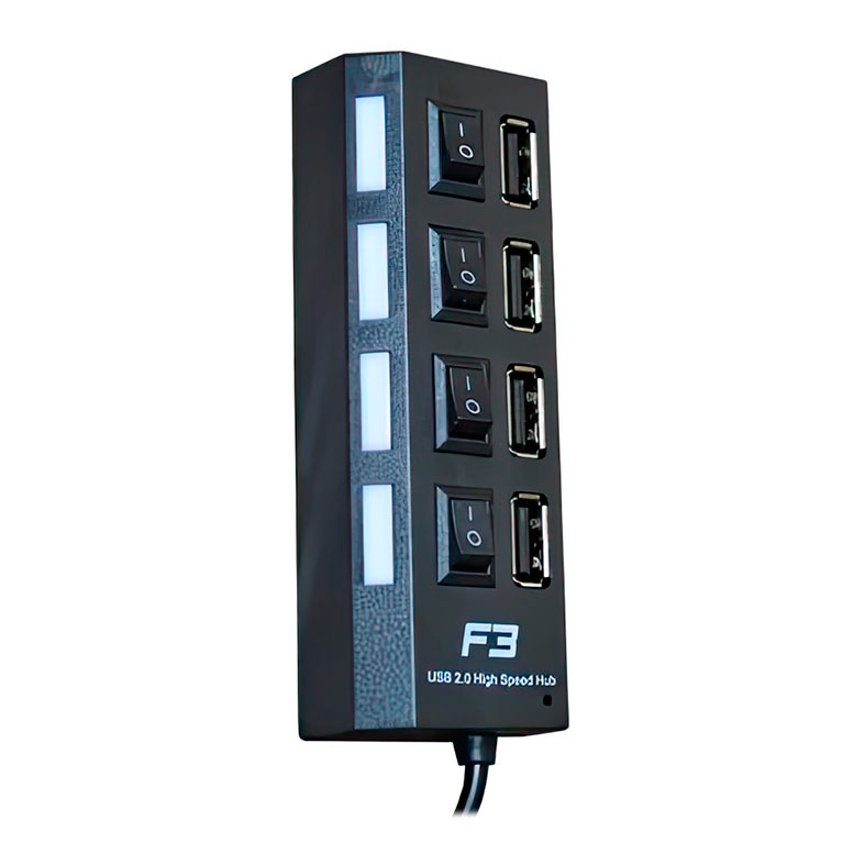 HUB F3 4 Portas USB 2.0, JC-HUB401 - miniatura 3