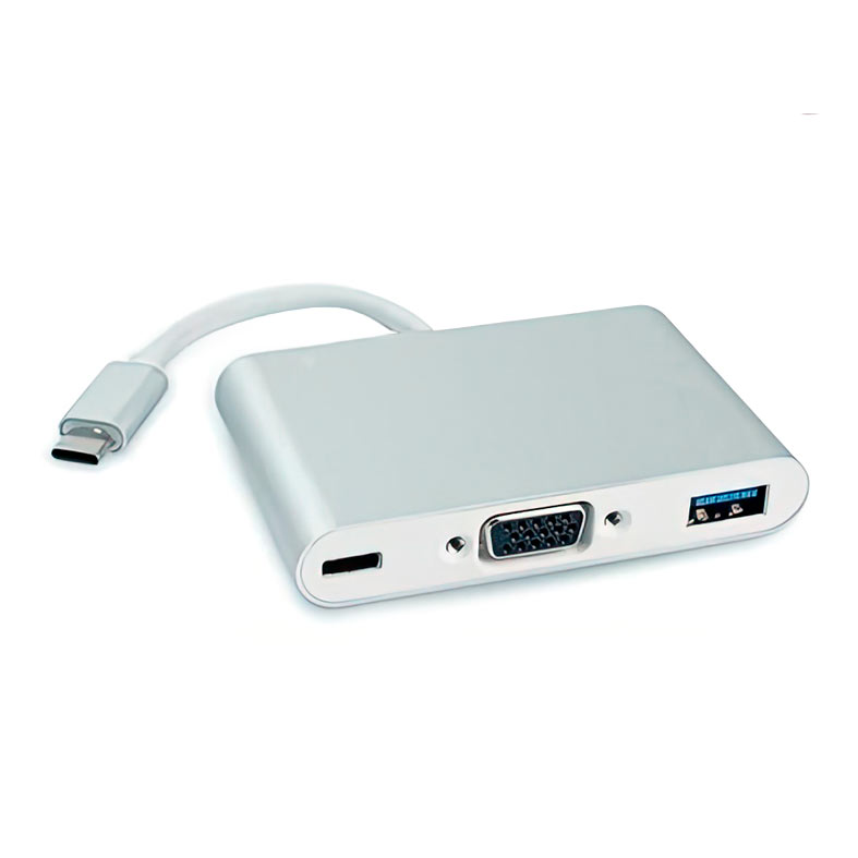 Cabo Adaptador F3 3 in 1 Tipo C Para USB 3.0 + VGA + Tipo C , JC-TYC-VGA31 - miniatura 3