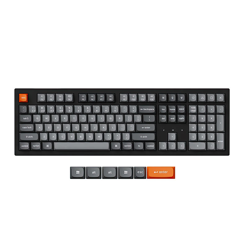 Teclado Mecanico Keychron K10 Max, RGB, Wireless, Switch Marrom, Preto e Cinza, K10M-H3 - miniatura 3