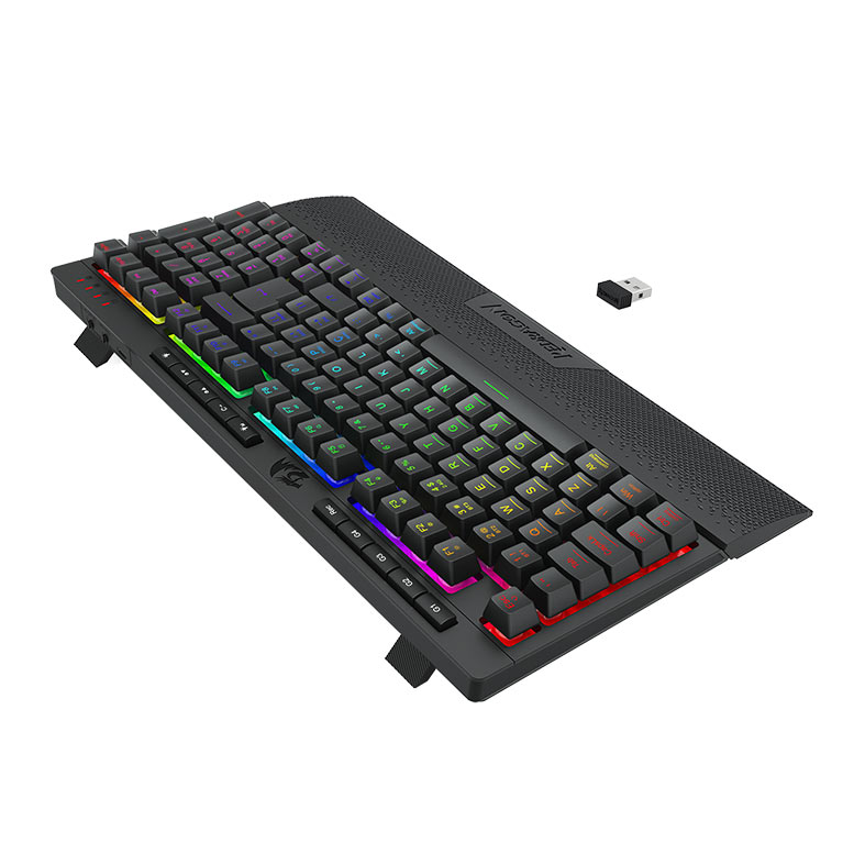 Teclado Gamer Redragon Shiva Pro 98, RGB, Membrana, Wireless, Preto, K515RGB-PRO-PT - miniatura 7