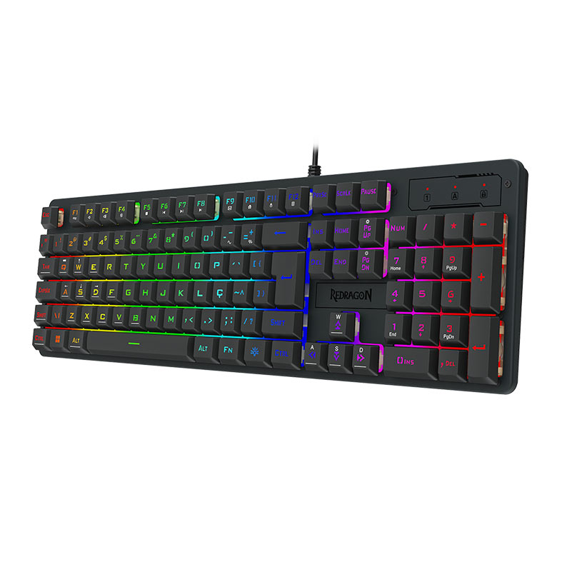 Teclado Gamer Redragon Netherbane, Rainbow, Preto, K521-R-PT - miniatura 4