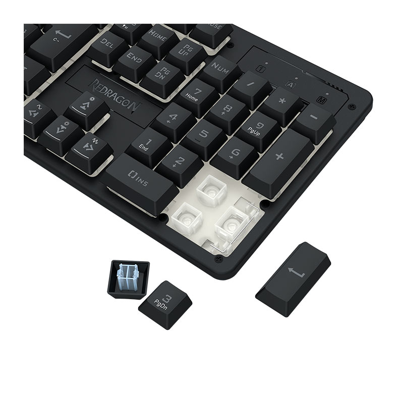 Teclado Gamer Redragon Netherbane Pro, RGB, ABNT2, Wireless, Preto, K521RGB-KS PT - miniatura 8