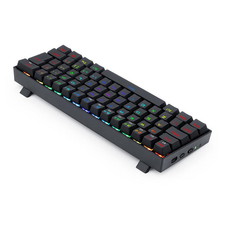 Teclado Mecanico Gamer Redragon Draconic, Bluetooth, RGB, ABNT2 60%, Switch Marrom, Preto, K530RGB - miniatura 7