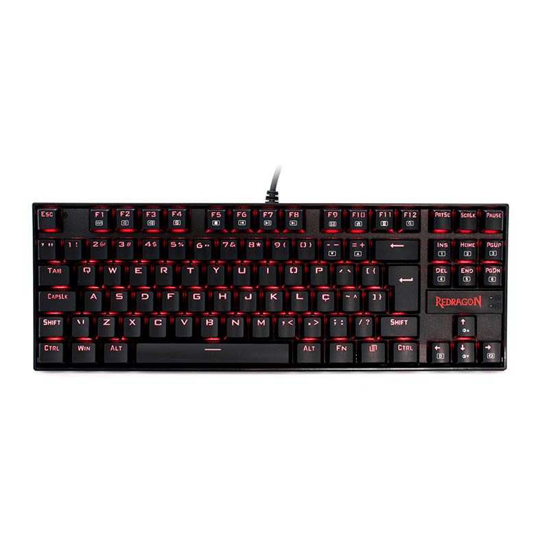 Teclado Mecanico Redragon Kumara Led Vermelho Switch Vermelho, K552-2 PT-RED - imagem 1