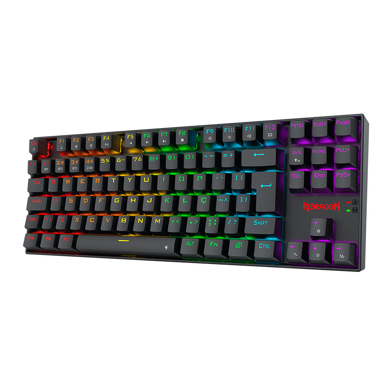 Teclado Mecanico Redragon Kumara Elite, Rainbow, Switch Azul, Wireless, Preto, K552-KRS-PT-BLUE - miniatura 4