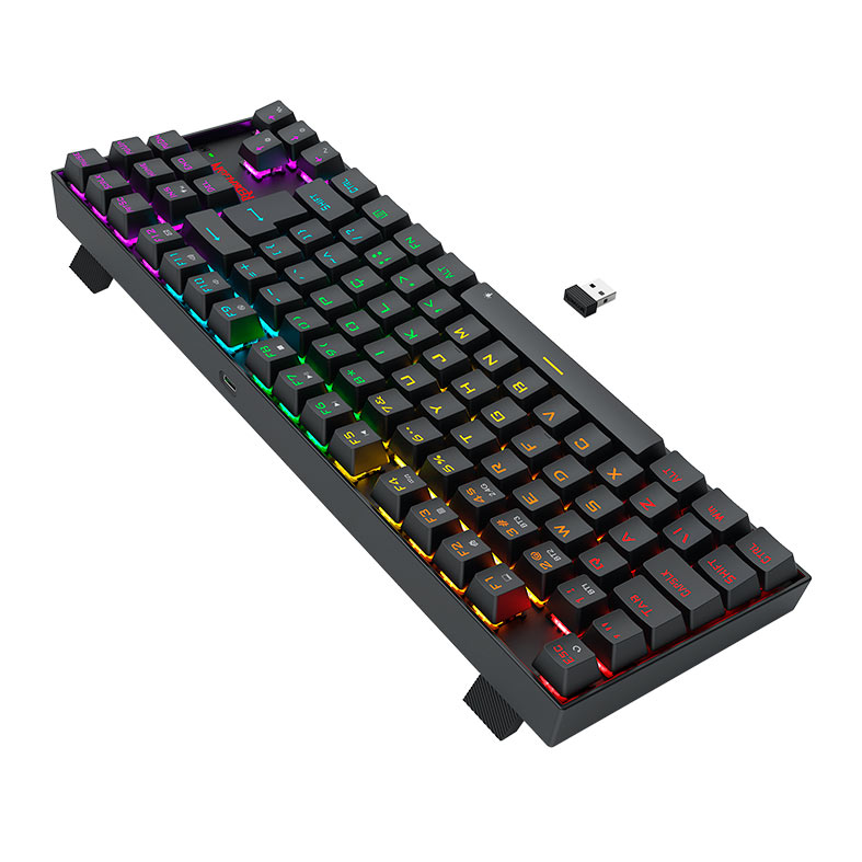 Teclado Mecanico Redragon Kumara Elite, Rainbow, Switch Azul, Wireless, Preto, K552-KRS-PT-BLUE - miniatura 7