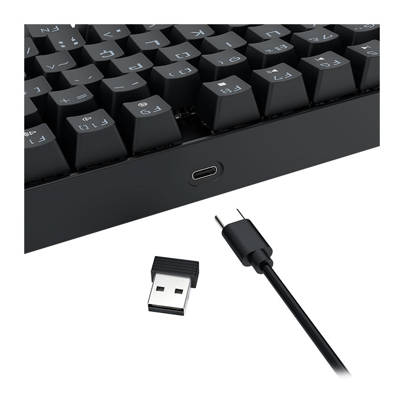 Teclado Mecanico Redragon Kumara Elite, RGB, Switch Marrom, Wireless, Preto, K552-KRS - miniatura 9