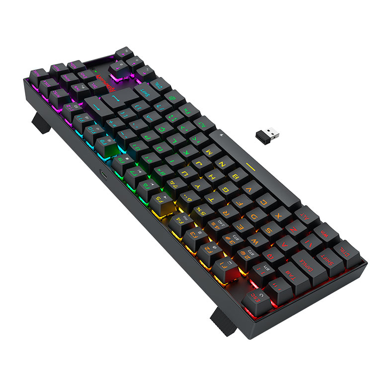 Teclado Mecanico Redragon Kumara Elite, RGB, Switch Marrom, Wireless, Preto, K552-KRS - miniatura 7