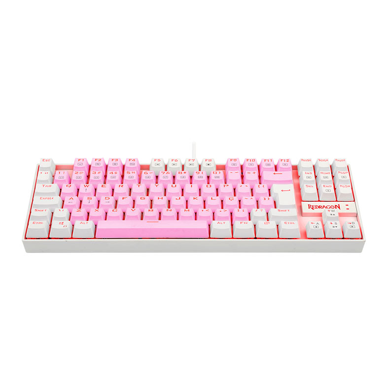 Teclado Mecanico Redragon Kumara, Led Vermelho, Switch Azul, Rosa e Branco, K552PW-PT-BLUE - miniatura 5