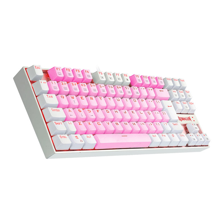 Teclado Mecanico Redragon Kumara, Led Vermelho, Switch Azul, Rosa e Branco, K552PW-PT-BLUE - miniatura 3
