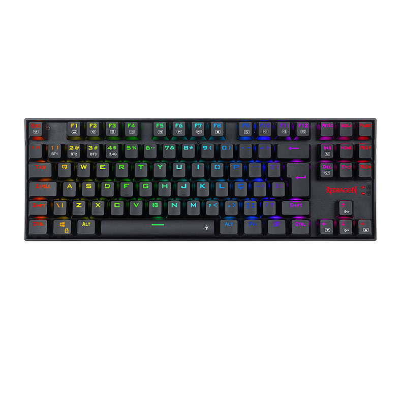 Teclado Mecanico Redragon Kumara Pro, RGB, Wireless, Switch Azul, Preto, K552RGB-BRS-B-PT-BLUE - imagem 1