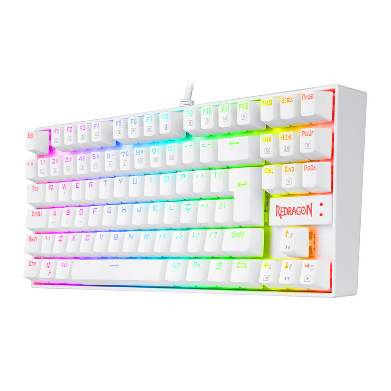 Teclado Mecanico Redragon Kumara Lunar White RGB Switch Red, K552W-RGB PT-RED - miniatura 4