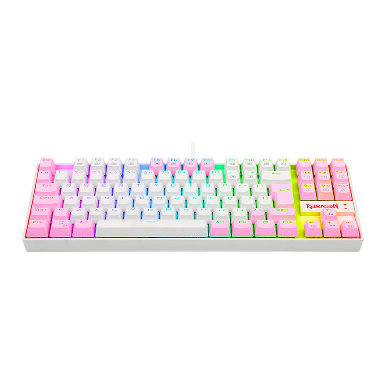Teclado Mecanico Redragon Kumara, RGB, Switch Azul, Branco e Rosa, K552WP-RGB-PT-BLUE - miniatura 5