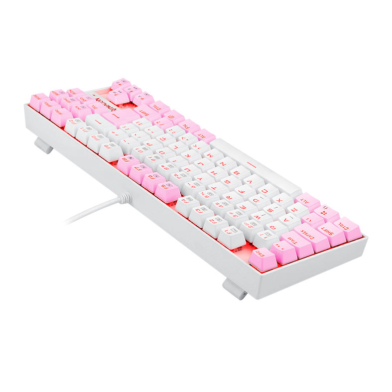 Teclado Mecanico Redragon Kumara, Led Vermelho, Switch Azul, Branco e Rosa, K552WP-PT-BLUE - miniatura 7