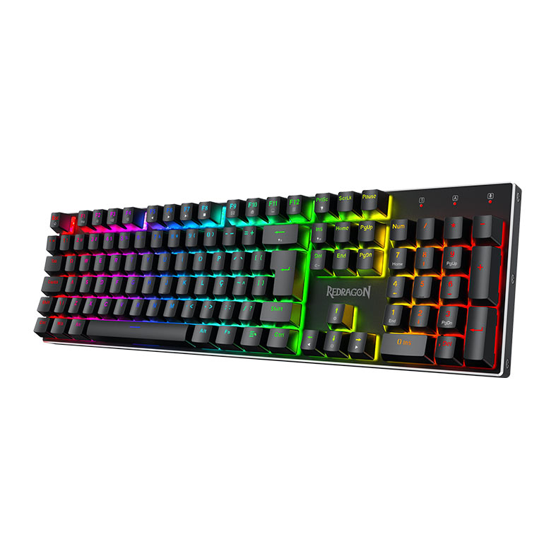 Teclado Magnetico Redragon Dharma, RGB, Full Size, Rapid Trigger, ABNT2, Case em Aluminio, Preto, K556RGB-M - miniatura 4