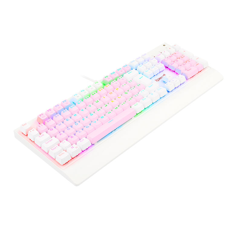 Teclado Mecanico Redragon Kala, RGB, ABNT2, Switch Azul, Rosa e Branco, K557PW-RGB-PT-BLUE - miniatura 5