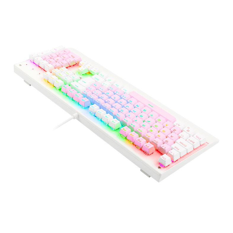 Teclado Mecanico Redragon Kala, RGB, ABNT2, Switch Marrom, Rosa e Branco, K557PW-RGB-PT-BROWN - miniatura 7