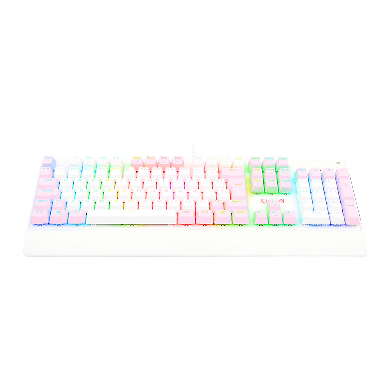 Teclado Mecanico Redragon Kala, RGB, ABNT2, Switch Azul, Branco e Rosa, K557WP-RGB-PT-BLUE - miniatura 5