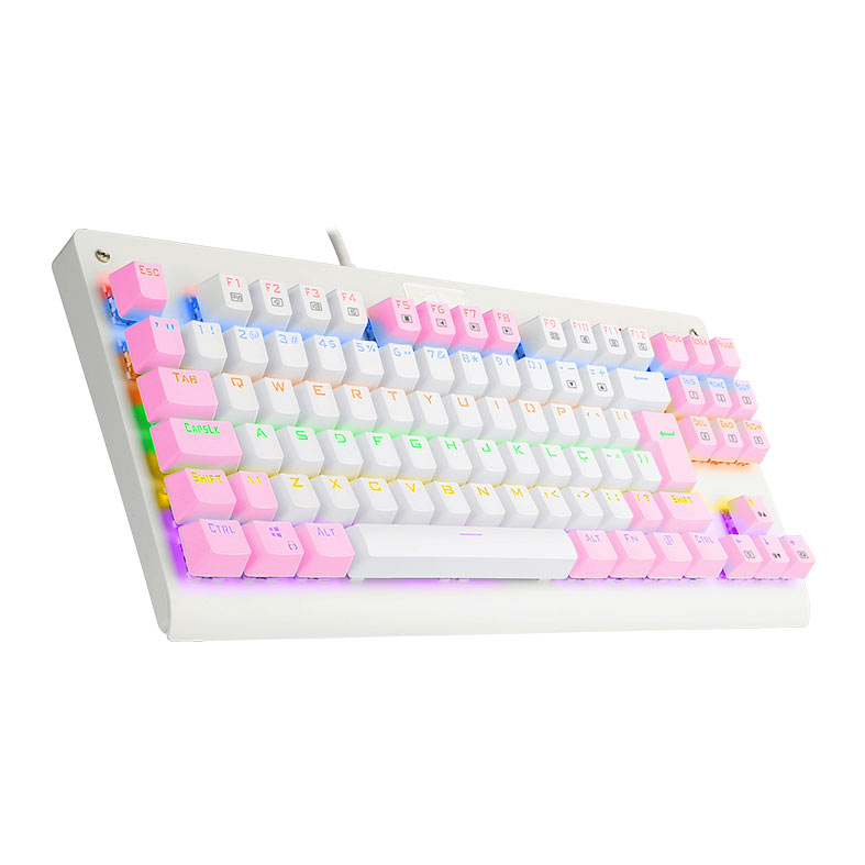 Teclado Mecanico Gamer Redragon Dark Avenger, Rainbow, Switch Azul, Branco e Rosa, K568WP-R-PT-BLUE - miniatura 3