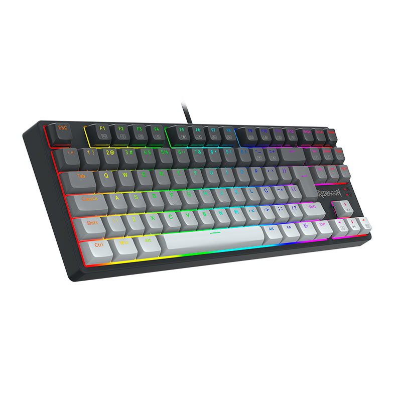 Teclado Mecanico Gamer Redragon Daksa, RGB, Switch Brown, Branco e Preto, K576GG-RGB-PT-BROWN - miniatura 3