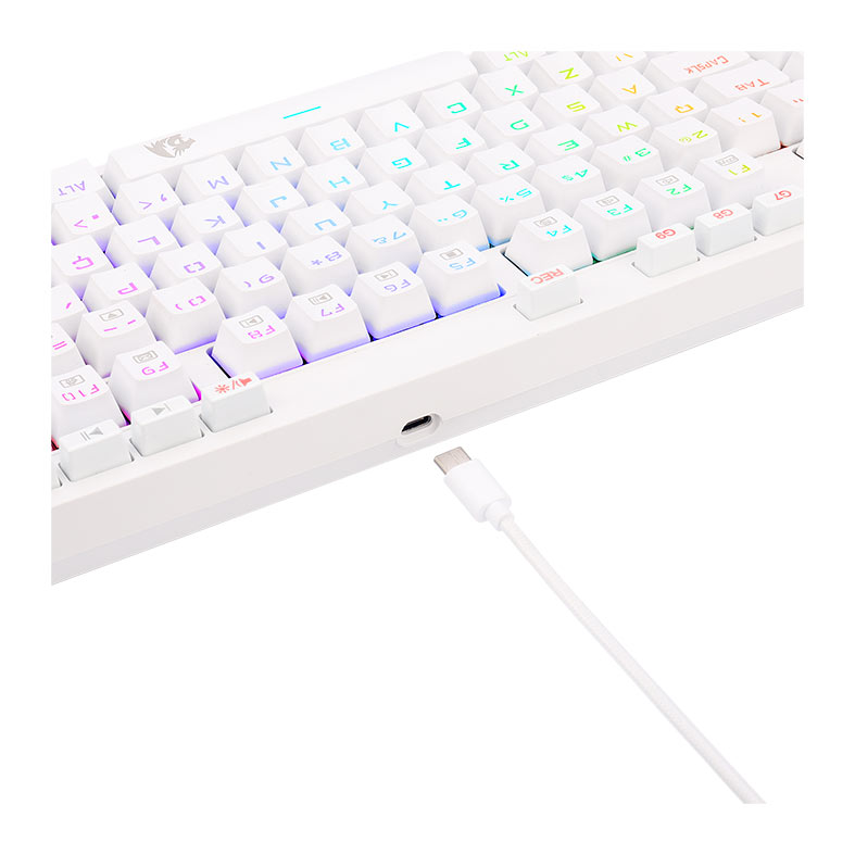 Teclado Mecanico Gamer Redragon Broadsword Pro, RGB, ABNT, Switch Marrom, Branco, K588W-RGB-PRO-PT-BROWN - miniatura 8