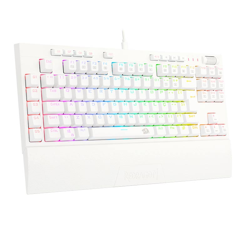 Teclado Opto-Mecanico Redragon BroadSword PRO, RGB, ABNT2, Switch Vermelho, Branco, K588W-RGB-PRO-PT-RED - miniatura 3