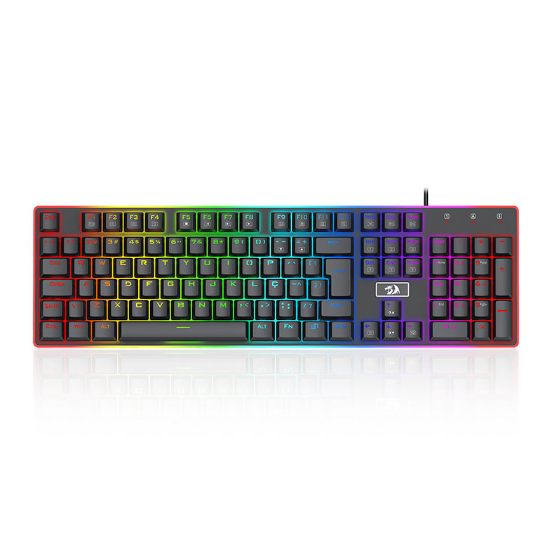 Teclado Mecanico Redragon Ratri, RGB, Switch Marrom, Preto, K595RGB-PT-BROWN - imagem 1