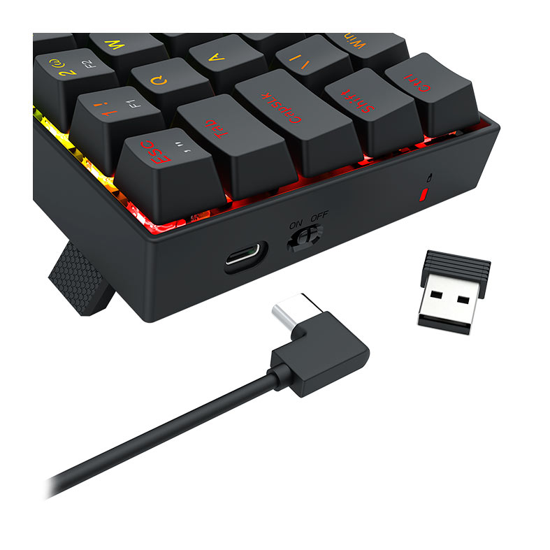 Teclado Mecanico Redragon Deimos, RGB, Switch Marrom, Wireless, Preto, K599-KNS - miniatura 10