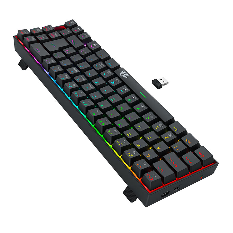 Teclado Mecanico Redragon Deimos, RGB, Switch Marrom, Wireless, Preto, K599-KNS - miniatura 7