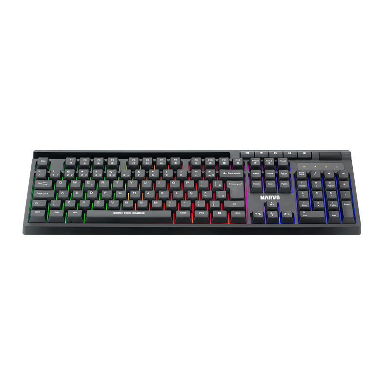 Teclado Gamer Marvo Soldat K603, Rainbow, ABNT2, Preto, K603-PT - miniatura 6