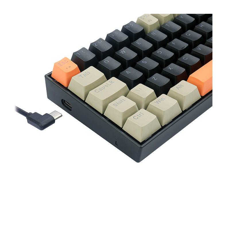 Teclado Mecanico Redragon Lakshmi Sunset, Led Branco, ABNT2, Switch Marrom, K606-OG-BK-GY - miniatura 9